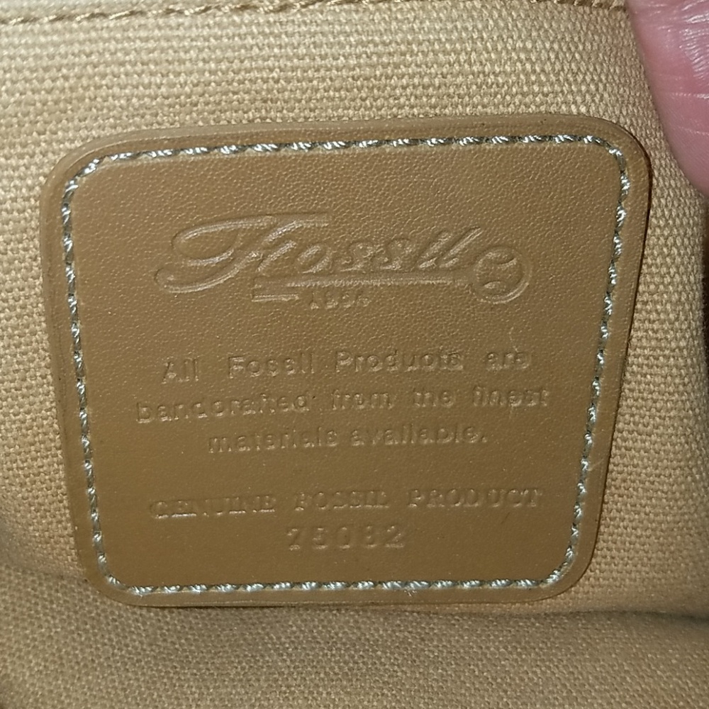 Tan Fossil purse